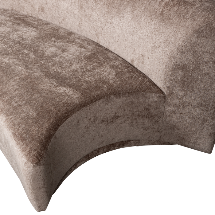 WOOOD Popular 2-zits Bankje - Polyester - Taupe - 72x215x97