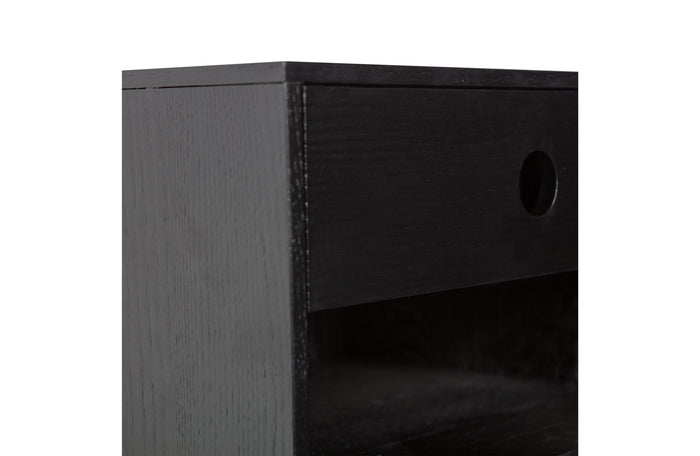 WOOOD Nancy Hangend Nachtkastje - MDF - Zwart - 20x34x30
