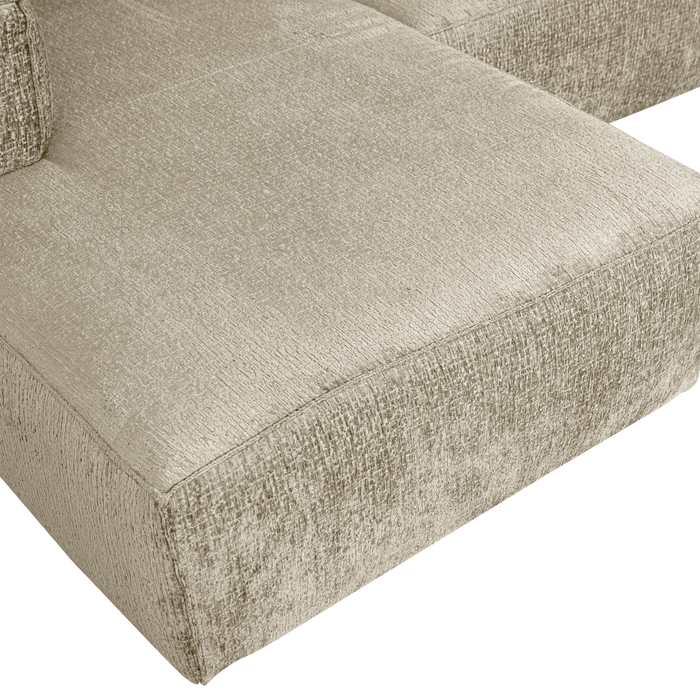 WOOOD Bean Hoekbank Links - Velvet - Buttermilk