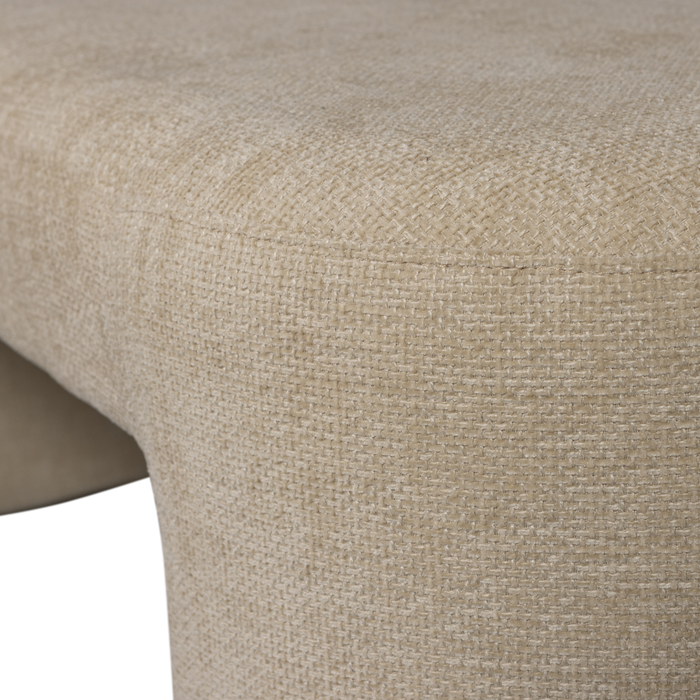 WOOOD Jacob Bankje - Chenille - Naturel - 46x130x46