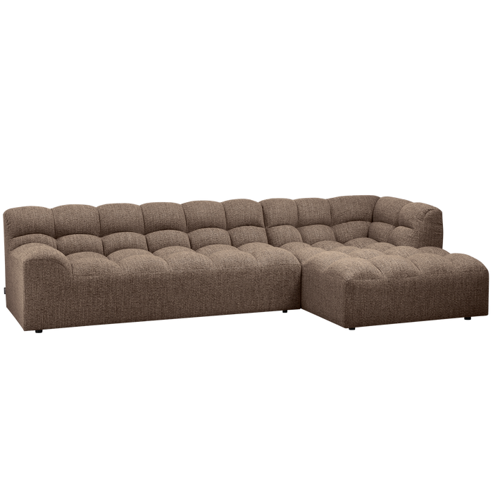 WOOOD Allure Chaise Longue Bank Rechts - Stof - Bruin - 79x324x165