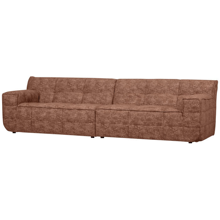 WOOOD Timor 4-Zits Bank - Polyester - Brick Melange - 81x297x92