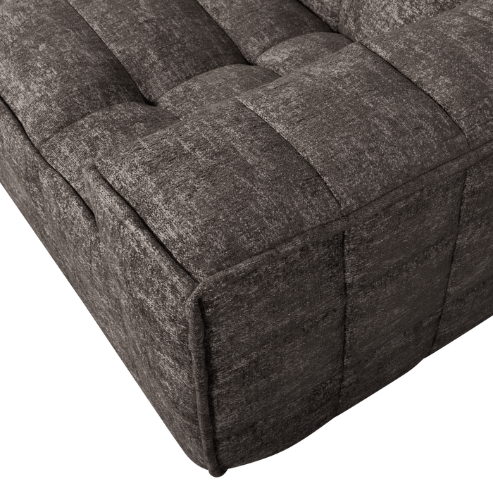 WOOOD Timor 4-Zits Bank - Polyester - Grafiet Melange - 81x297x92