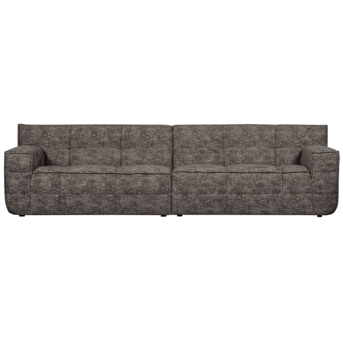 WOOOD Timor 4-Zits Bank - Polyester - Grafiet Melange - 81x297x92