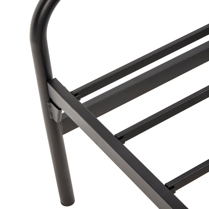 WOOOD Lucy Eenpersoonsbed + Onderschuifbed - Metaal - Zwart -57x95x209