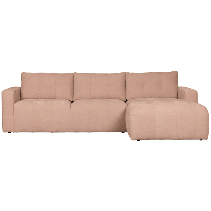 vtwonen Bar Chaise Longue Rechts - Stof - Roze - 87x280x170