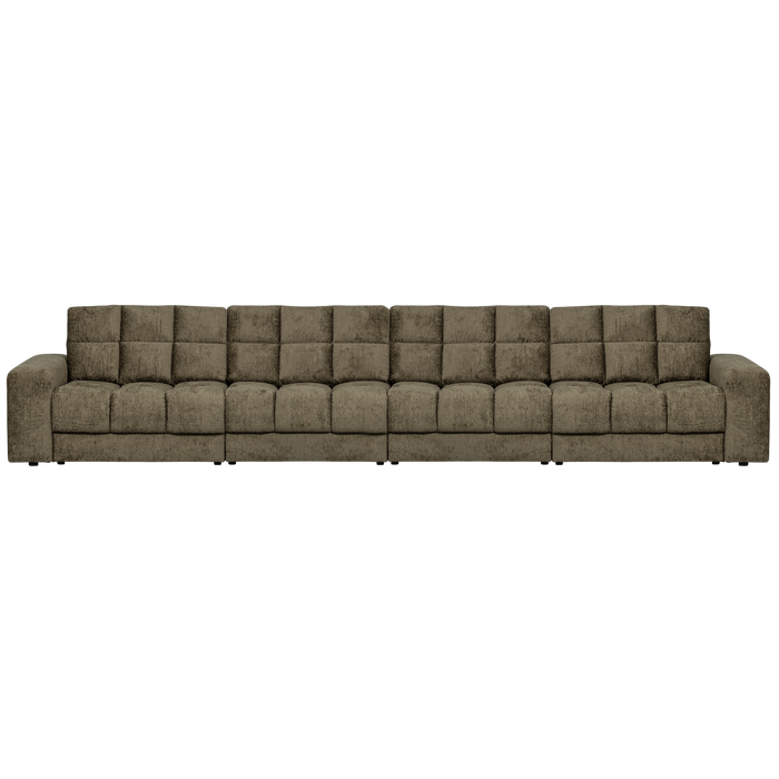 WOOOD Second Date 4-zits Bank - Structure Velvet - Bonsai