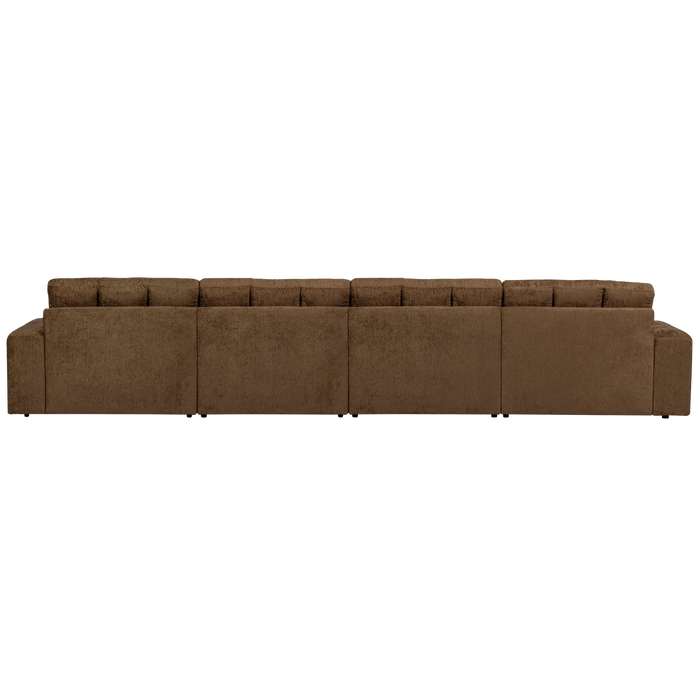 WOOOD Second Date 4-zits Bank - Structure Velvet - Brass