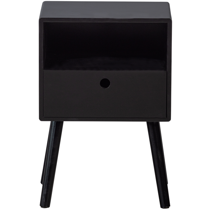 WOOOD Ozzy Nachtkastje Hout Zwart 53x36x30