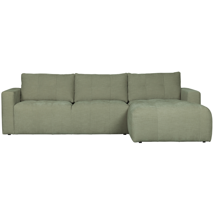 vtwonen Bar Chaise Longue Rechts - Stof - Groen - 87x280x170