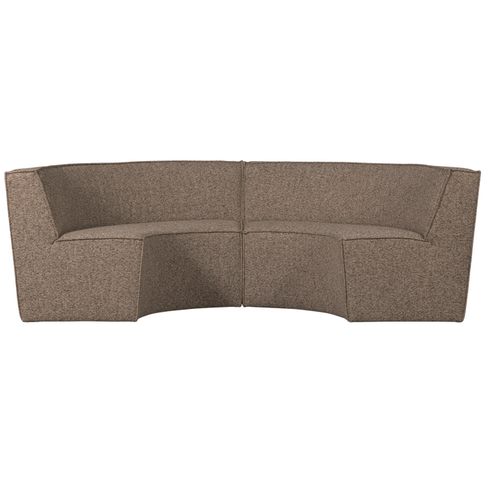 WOOOD Europa 4-Zits Eetbank - Polyester - Bruin - 133x133x87