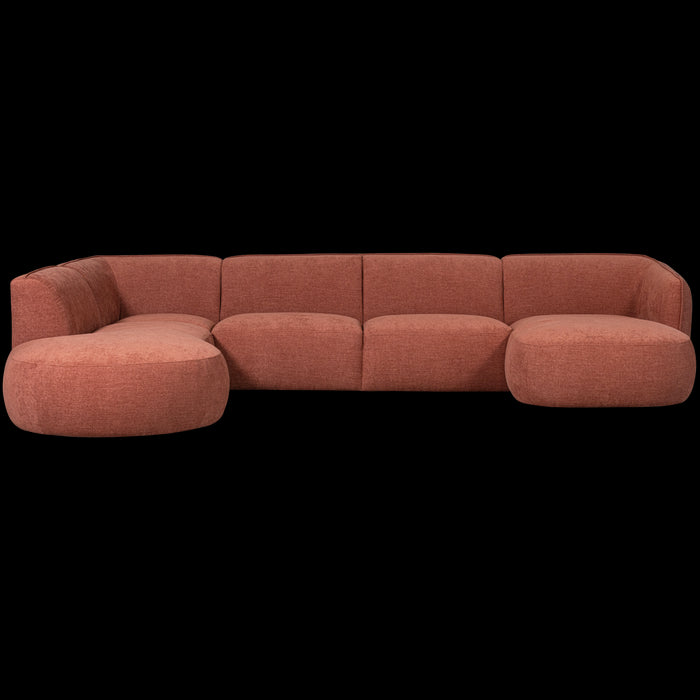 WOOOD Polly Bank Links - Polyester - Roze - 71x353x150|245