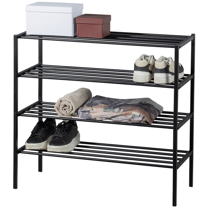 WOOOD Ferro Schoenenrek - Metaal - Zwart - 80x85x35