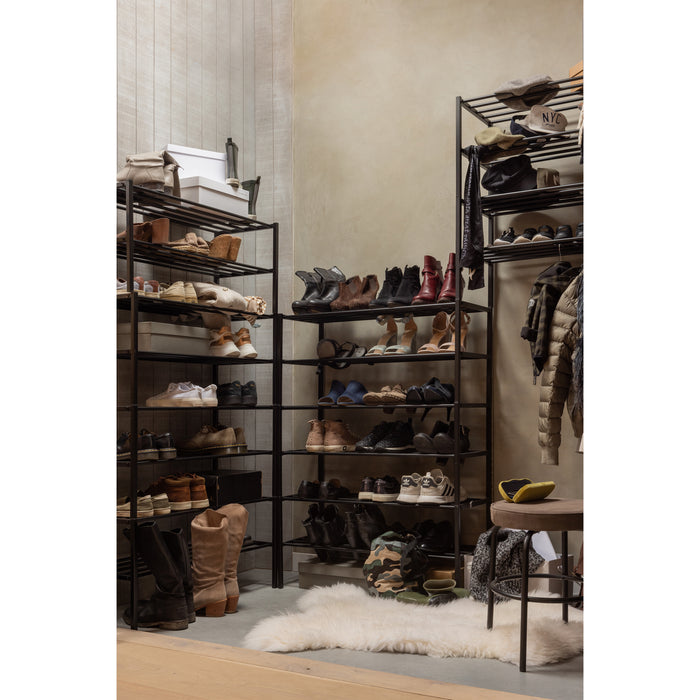 WOOOD Ferro Schoenenrek - Metaal - Zwart - 160x85x35