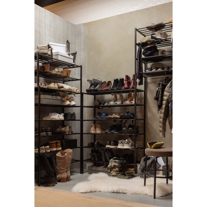 WOOOD Ferro Schoenenrek - Metaal - Zwart - 160x85x35