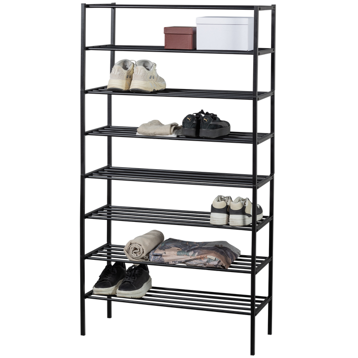 WOOOD Ferro Schoenenrek - Metaal - Zwart - 160x85x35