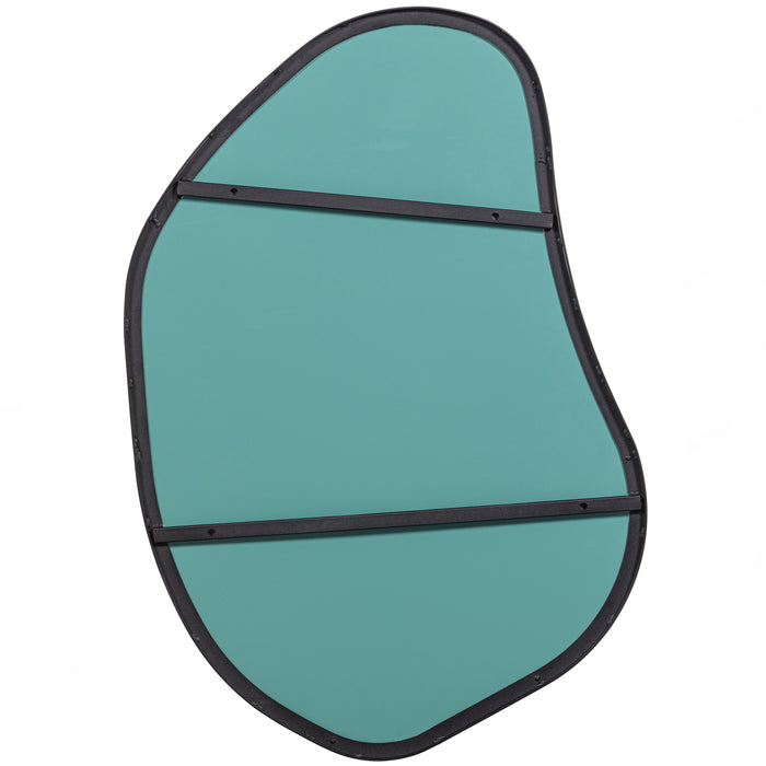 WOOOD Romee Organische Spiegel - Metaal - Zwart - 100x70x4