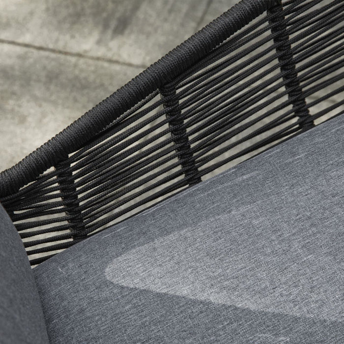 Exotan Grace Loungestoelen Buiten - Staal|Touw - Antraciet - Set van 2