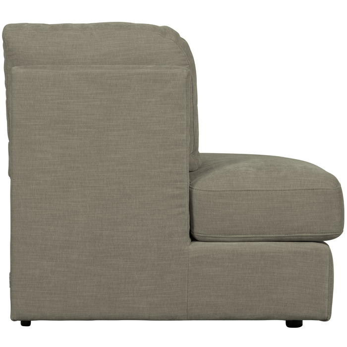 vtwonen Family 1-Zits Bank Element Ronde Hoek Links - Polyester -Grijs