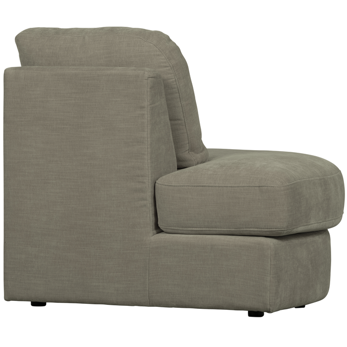 vtwonen Family 1-Zits Bank Element Ronde Hoek Links - Polyester -Grijs