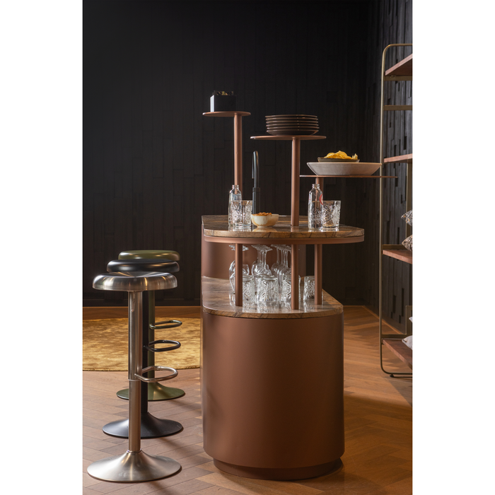 WOOOD Isaac Barkruk - Metaal - Zwart - 81x39x39