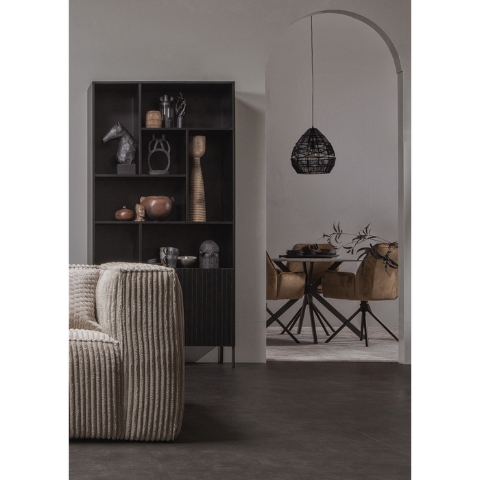 WOOOD Bean 3,5-zitsbank - Ribstof - Travertin