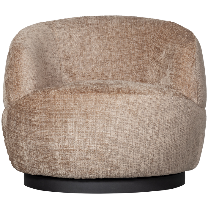 WOOOD Woolly Draaifauteuil - Zand Chenille