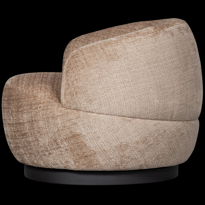 WOOOD Woolly Draaifauteuil - Zand Chenille