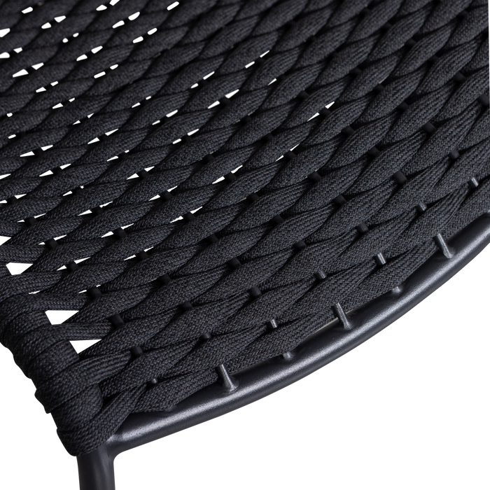 WOOOD Taku Tuinstoel Zonder Armleuning - Textileen - Zand - Set van 2