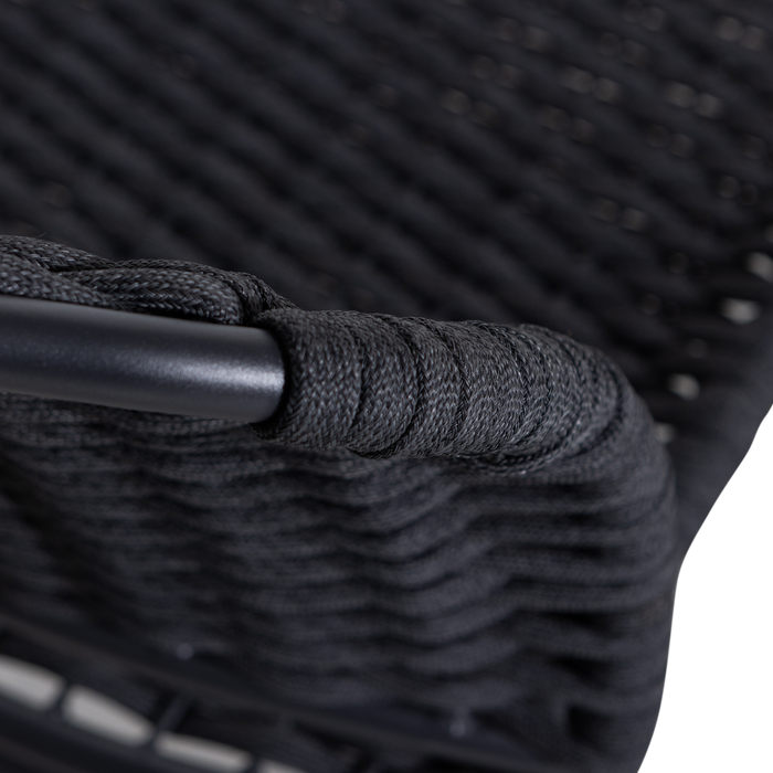 WOOOD Taku Tuinstoel Zonder Armleuning - Textileen - Zand - Set van 2