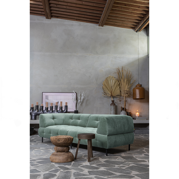 WOOOD Lloyd 4-Zits Bank - Velvet - Groen - 75x245x90