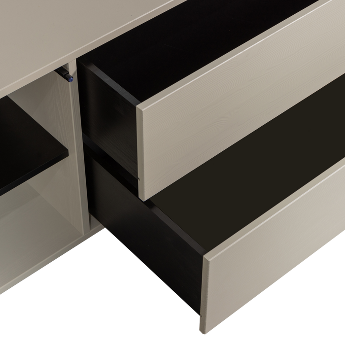 vtwonen Settle Down TV-meubel - Grenenhout - Dust - 45x200x44