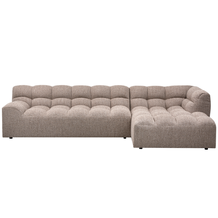 WOOOD Allure Chaise Longue Bank - Stof - Bruin Melange - 79x324x165