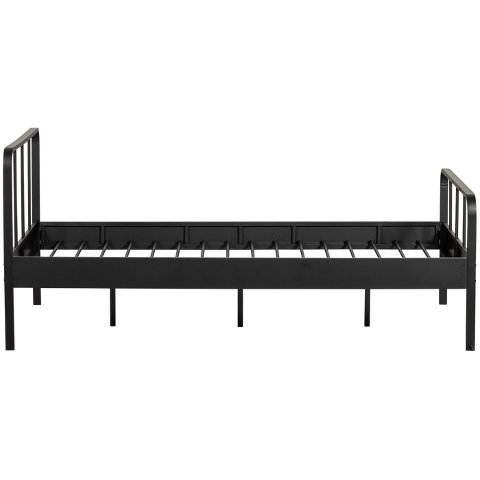 Woood Mees Bed Twijfelaar - Zwart - 120x200 cm