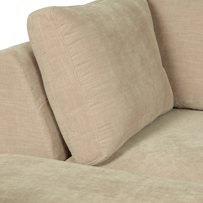 vtwonen Family Hoek Bank Element - Polyester - Zand - 85x96x96