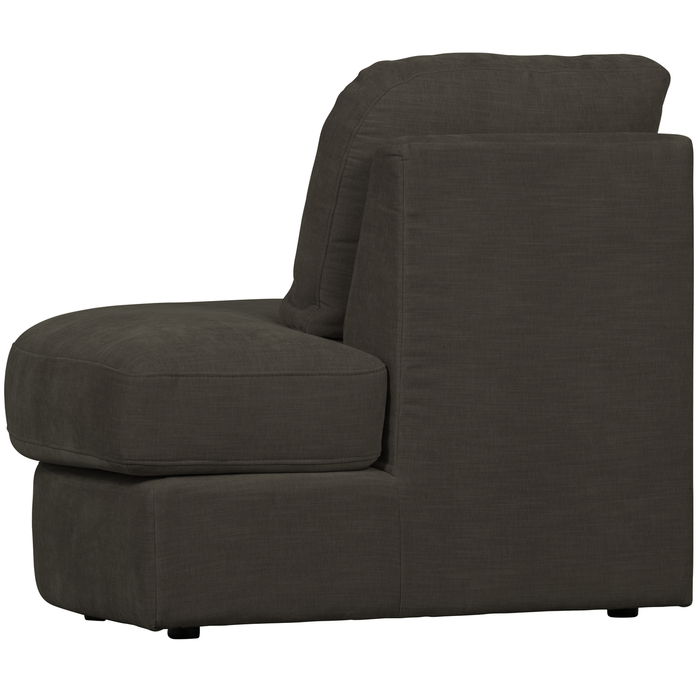 vtwonen Family 1-Zits Bank Element Ronde Hoek Rechts -Polyester -Zwart