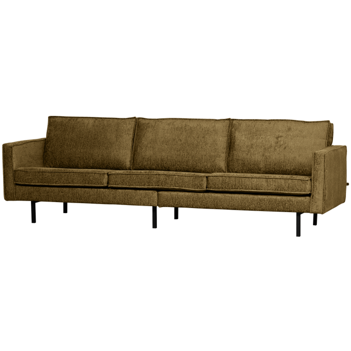 WOOOD Rodeo 3-Zits Bank - Structure Velvet - Brass - 85x277x86