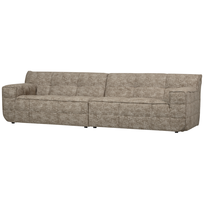 WOOOD Timor 4-Zits Bank - Polyester - Naturel Melange - 81x297x92