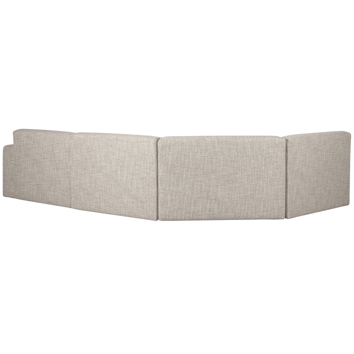 WOOOD Avelon U-Bank - Polyester - Naturel Melange - 78x315x205