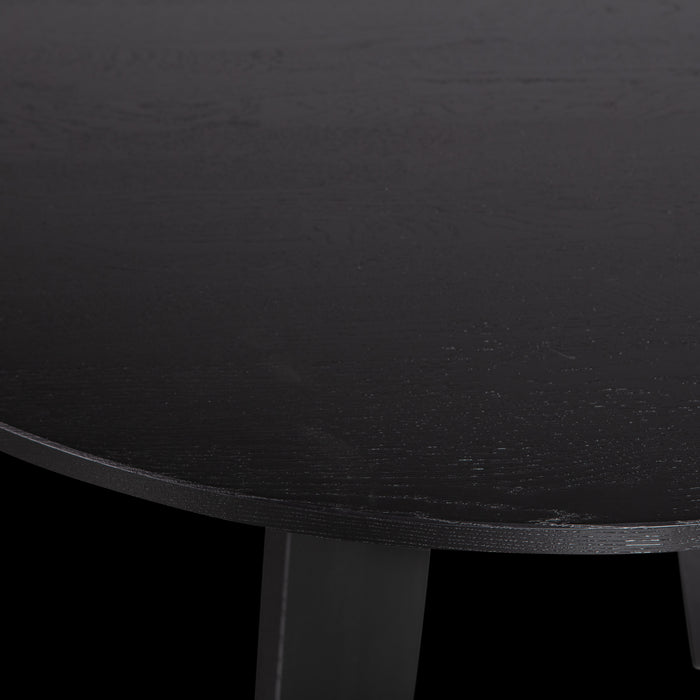 WOOOD Fries Eettafel - Eiken - Blacknight - 75x129x129