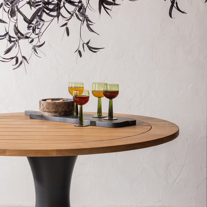 WOOOD Charley Tuintafel - Aluminium|Teak - Naturel - 76x122x122