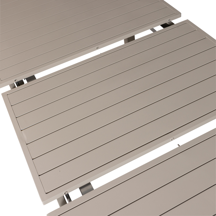 WOOOD Mobile Uitschuifbare Tuintafel - Aluminium - Zand - 79x240x100