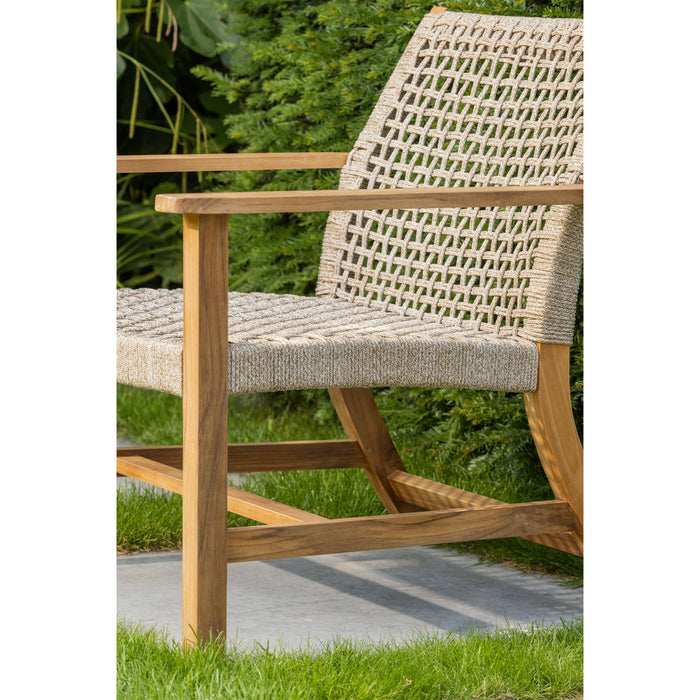 WOOOD Copper Tuin Fauteuils - Teak - Naturel - 79x76x85 - Set van 2