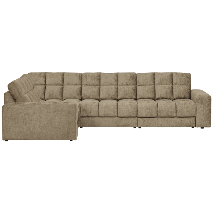 WOOOD Second Date Hoekbank Links - Structure Velvet - Wheatfield