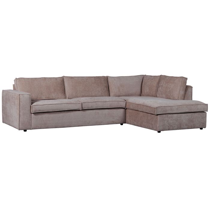 WOOOD Hoekbank Rechts Hajo - Chenille - Taupe - 84x283x197