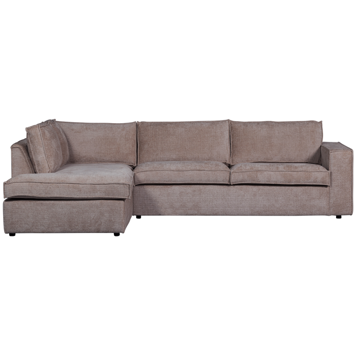 WOOOD Hoekbank Links Hajo - Chenille - Taupe - 84x283x197
