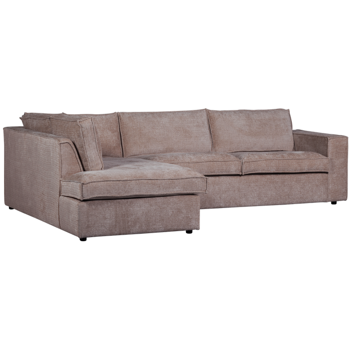 WOOOD Hoekbank Links Hajo - Chenille - Taupe - 84x283x197