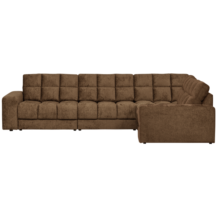 WOOOD Second Date Hoekbank Rechts - Structure Velvet - Brass