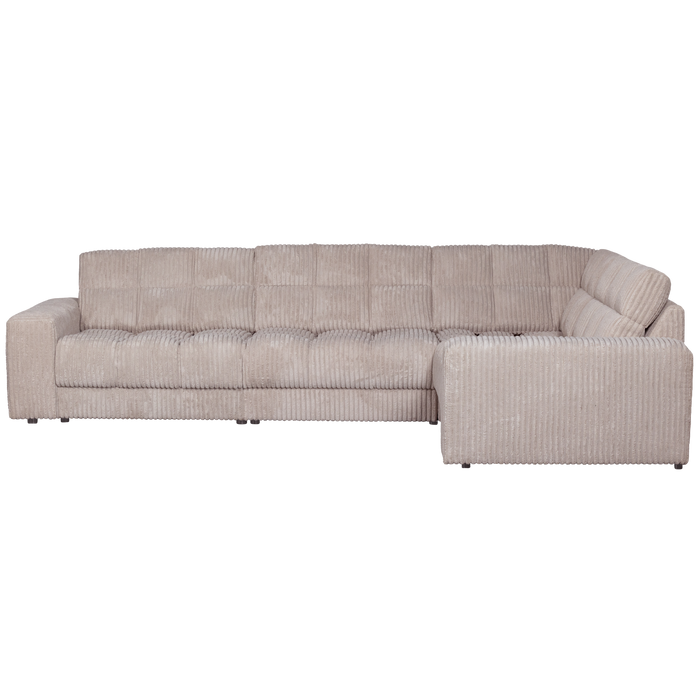 WOOOD Second Date Hoekbank Rechts - Grove Ribstof - Naturel