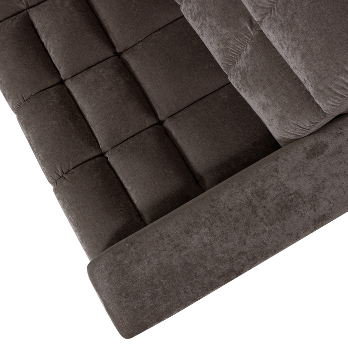 WOOOD Second Date Hoekbank Links - Vintage - Warm Grijs